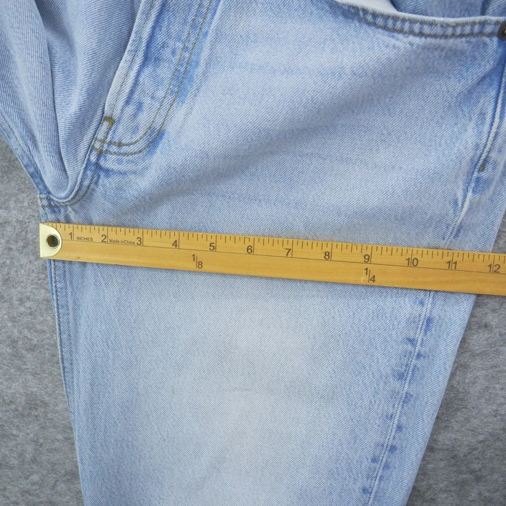 Reformation Jeans Womens 29 Blue High Rise Straight Button Retro 90s Denim